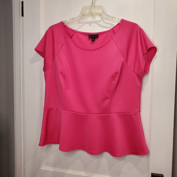 Worthington Tops - Pink Peplum top, 2x